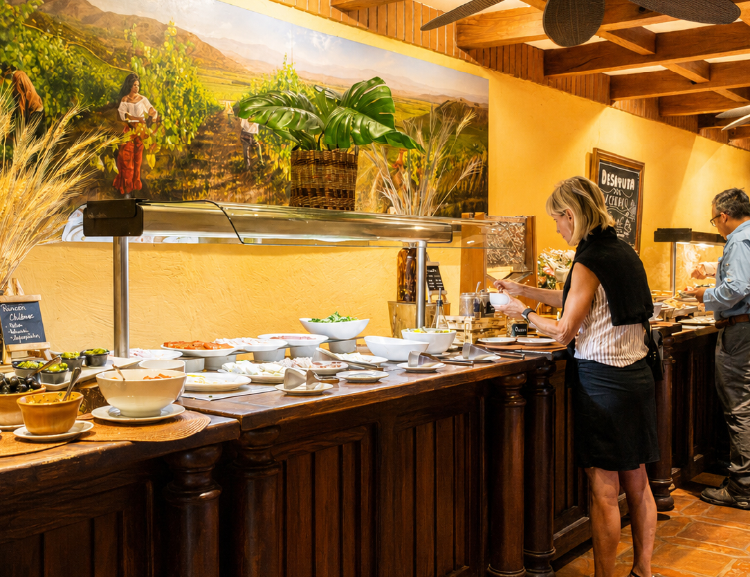 Buffet de desayuno Hotel Santa Cruz