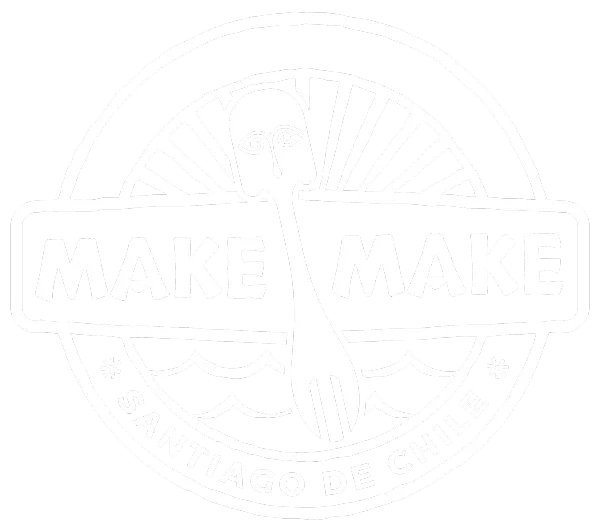 Logotipo oficial de Make Make, restaurante del Hotel Almacruz Santiago, Chile.