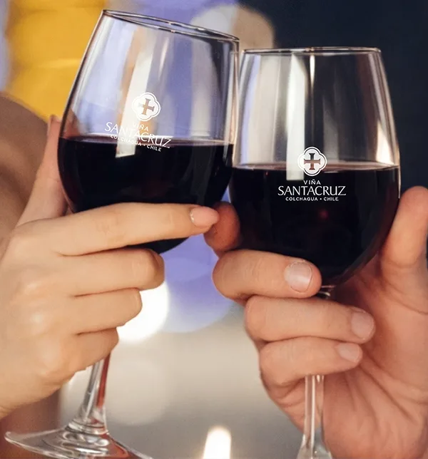 Copas de vino con logo Almacruz